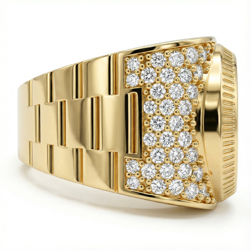 Rulet Çarkı Temalı Full Taşlı Yüzük - Winners Jewels