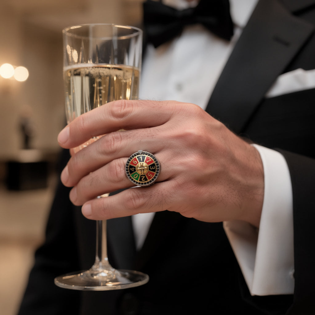 Rulet Çarkı Temalı Statement Yüzük - Winners Jewels