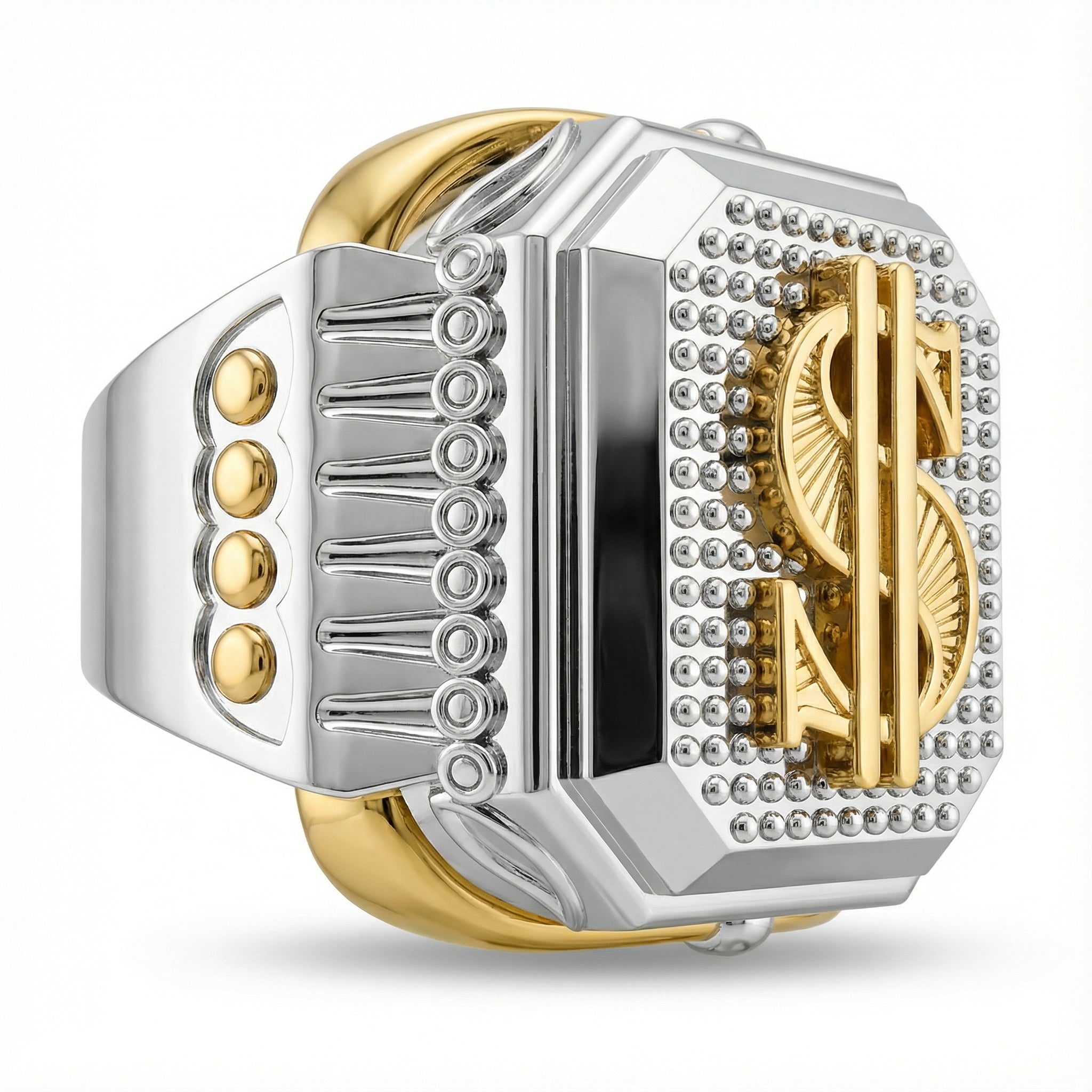 Dolar Sembollü Beyaz Altın Yüzük