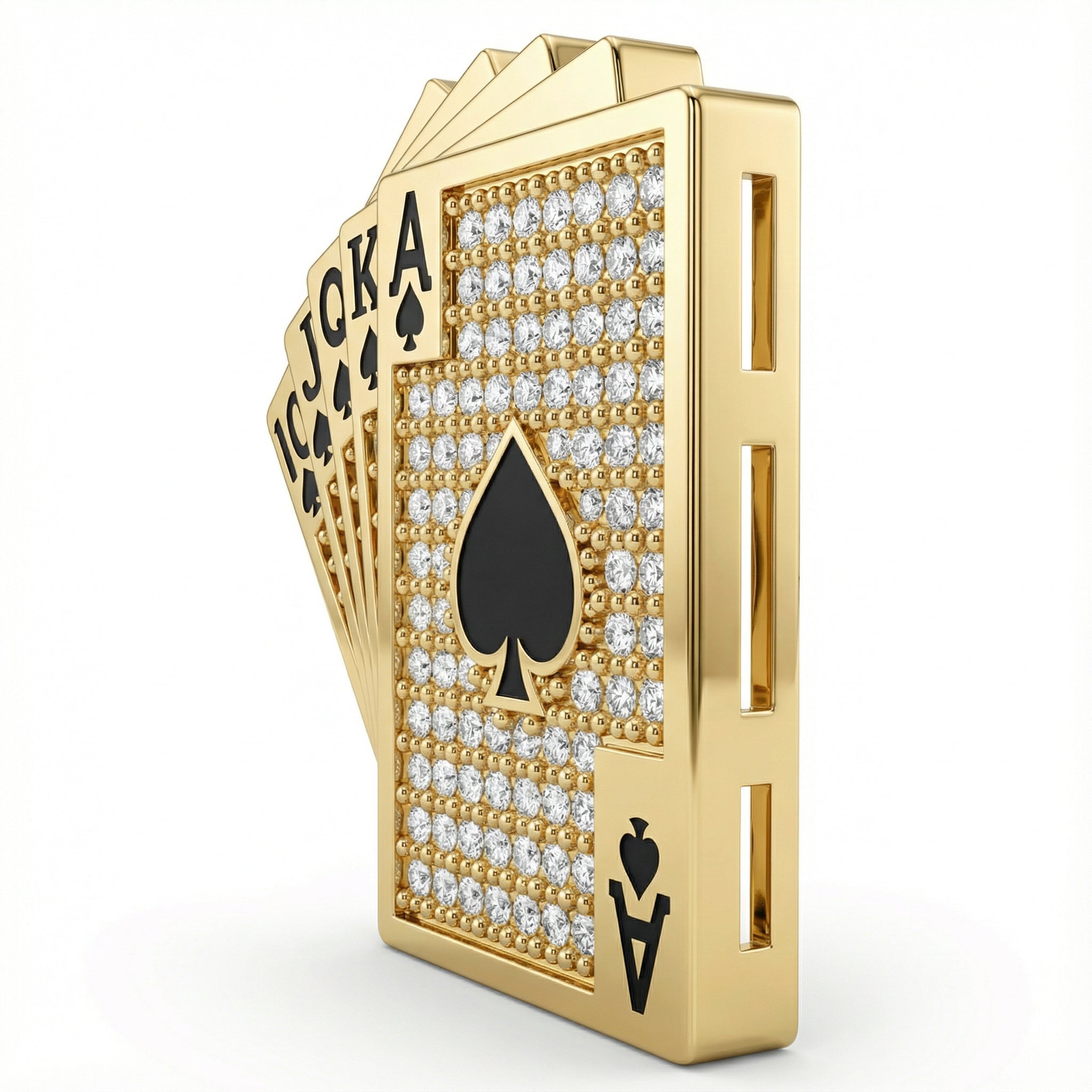 Royal Flush Poker Kartı Broş