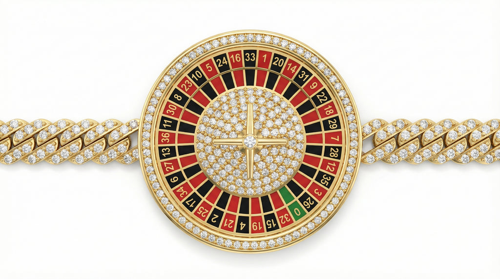 Pırlanta Taşlı Rulet Casino Bilekliği