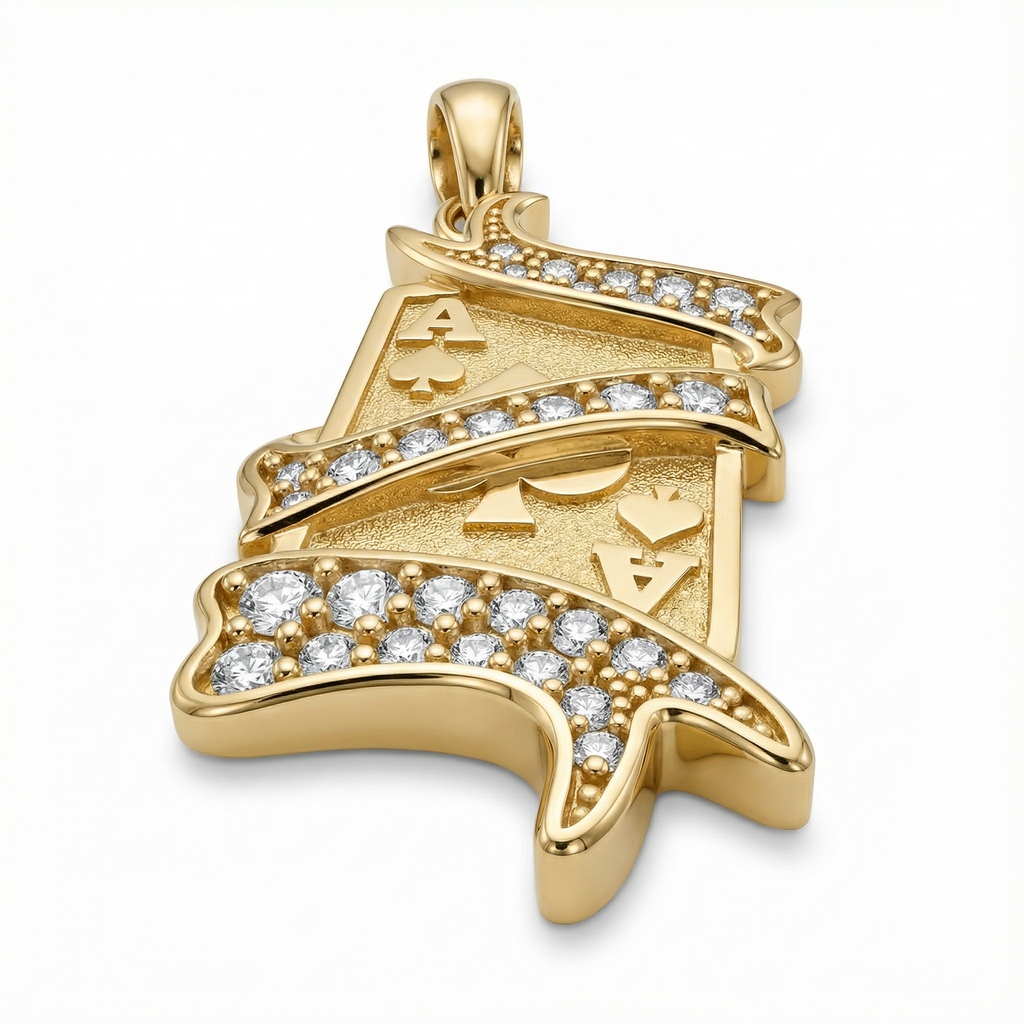 Üç Boyutlu Maça Ası Kolye Ucu