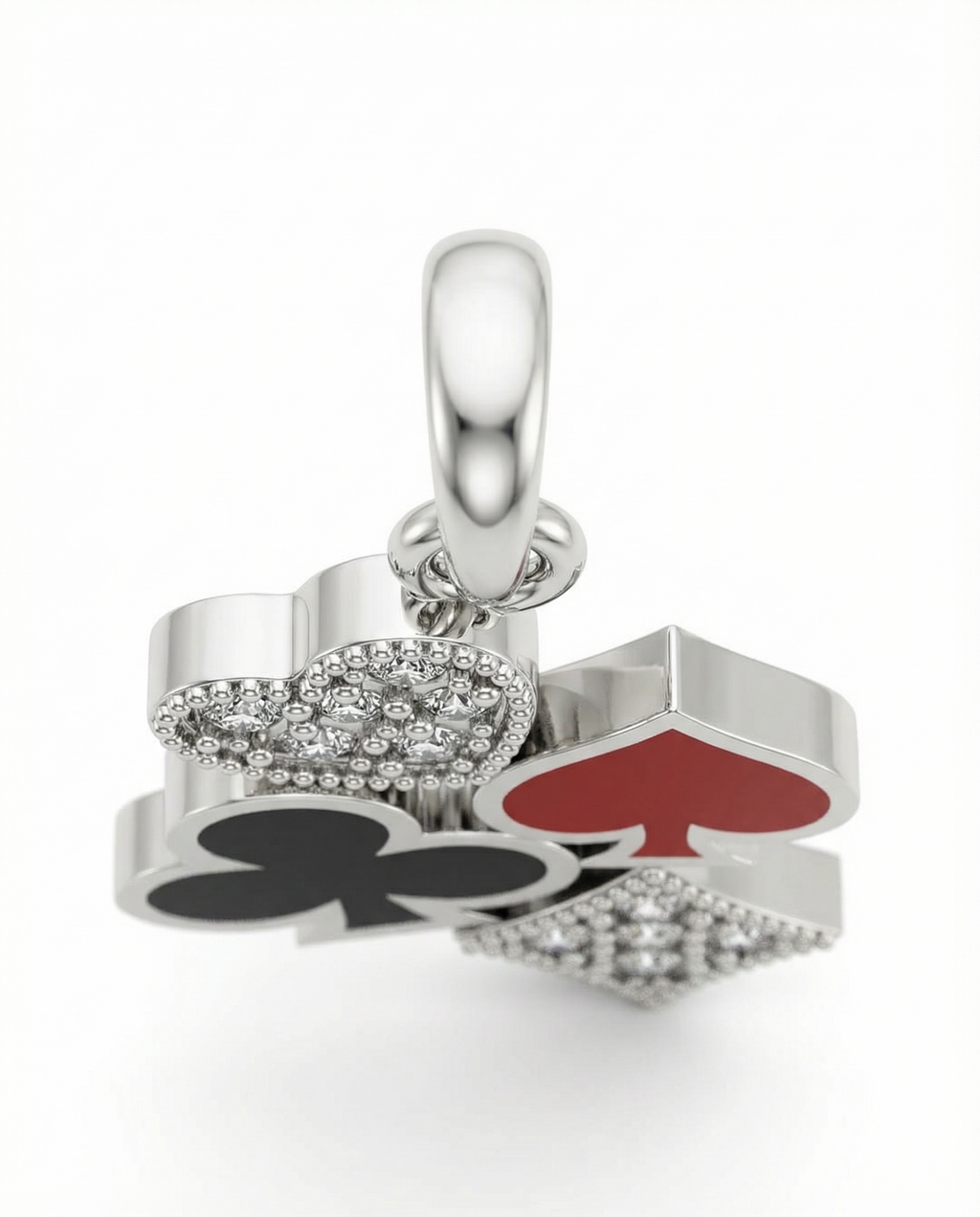 Poker Dörtlü Kolye Ucu