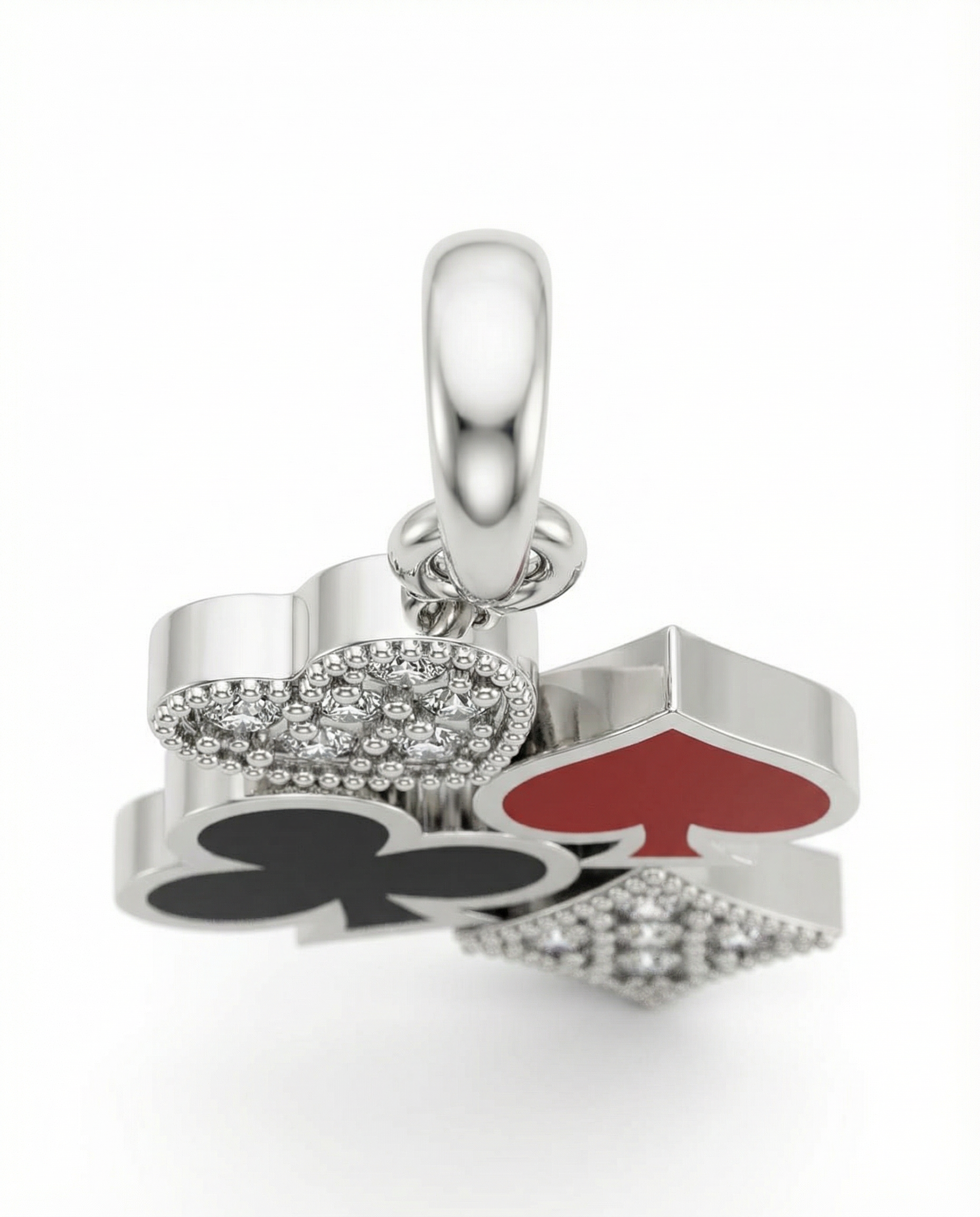 Poker Dörtlü Kolye Ucu