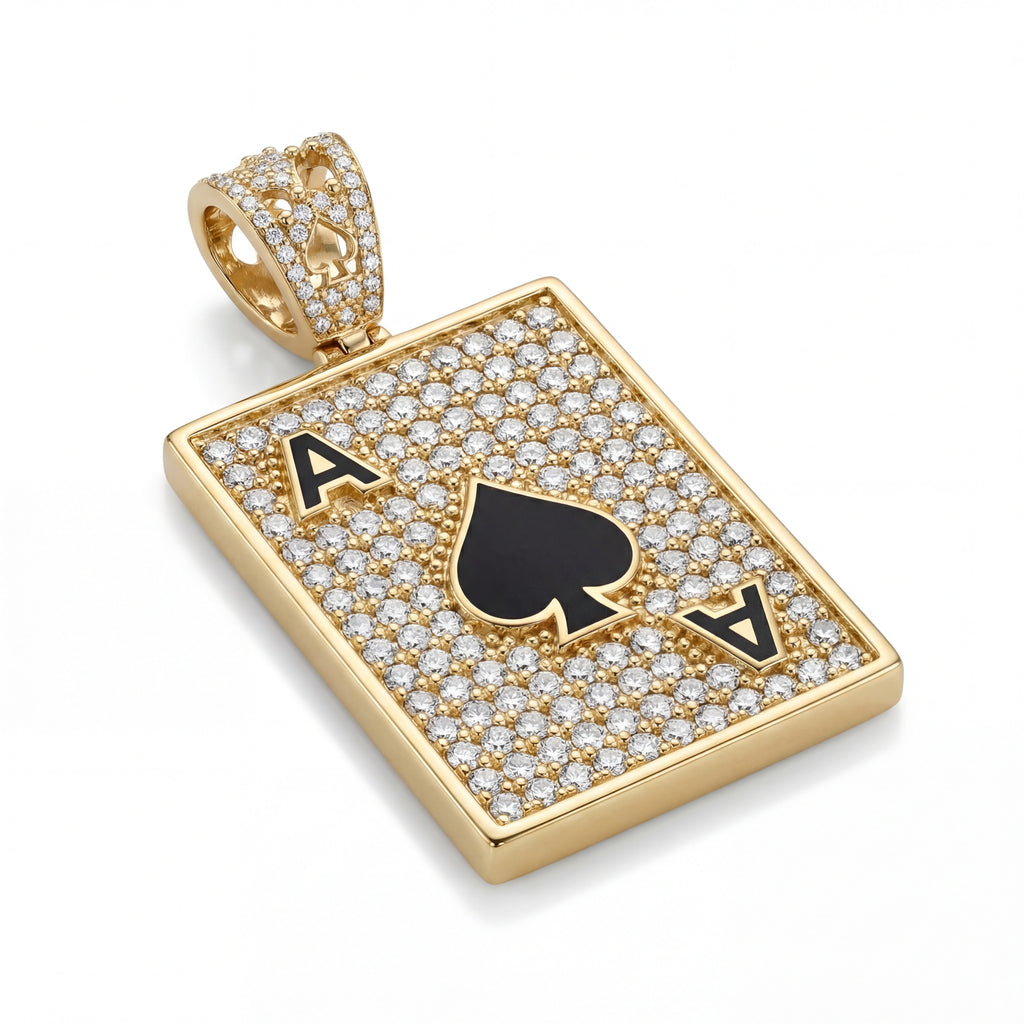 Maça Ası Pırlanta Kolye Ucu