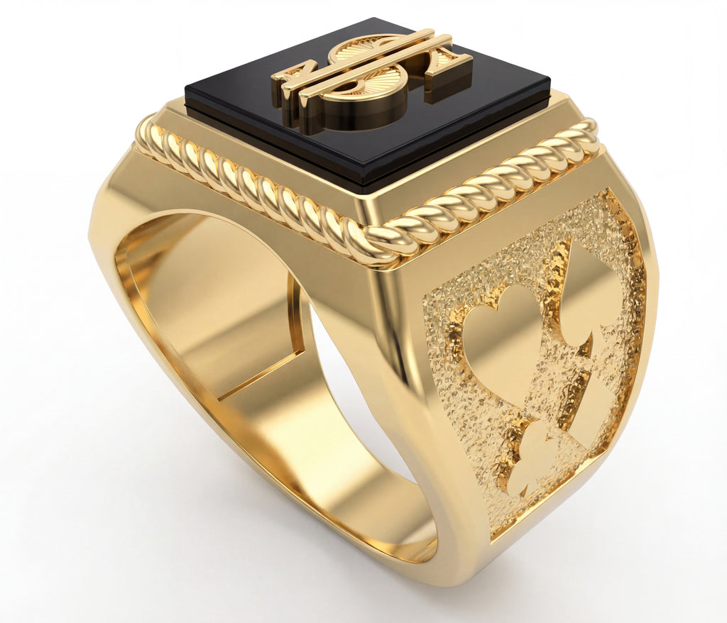 Dolar Sembollü Örgü Bant Yüzük