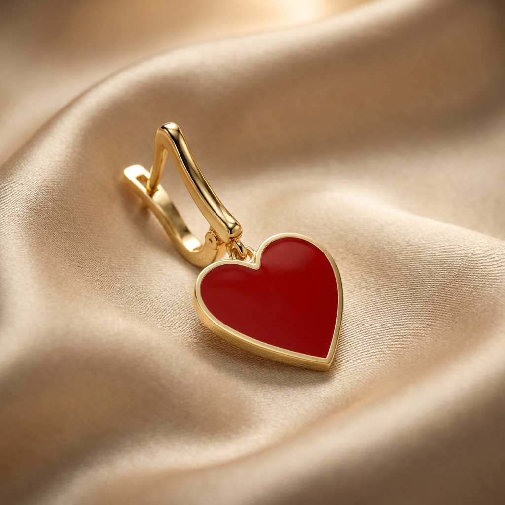 İskambil Kartı Sembollü Küpe