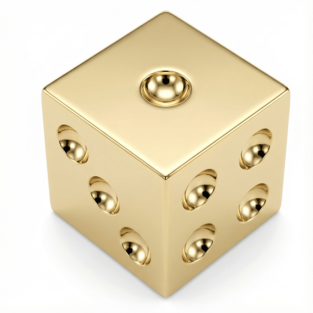 Zar Sembollü Mini Küpe (Tek) - Casino Piercing - Winners Jewels